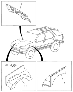 1998 Honda Passport Panel, Sub-Dash (Lower) Diagram for 8-97177-737-0