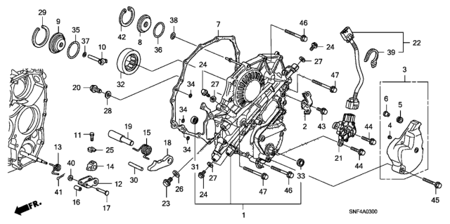 2010 Honda Civic 4 Door GX KA 5AT Left Side Cover Diagram