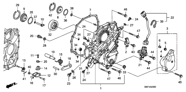 2006 Honda Civic Left Side Cover Diagram