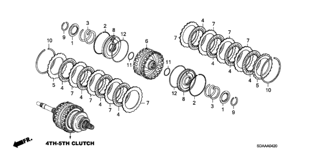 2007 Honda Accord AT Clutch (4th-5th) (L4) Diagram