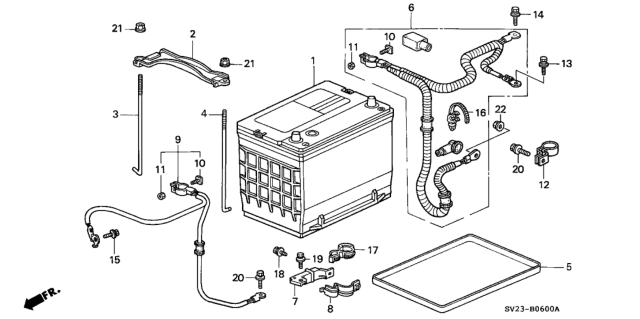 1994 Honda Accord 2 Door EX KA 5MT Battery Diagram