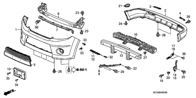 2009 Honda Element Bumpers Diagram