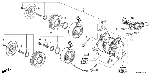 2018 Honda Accord Stator Set Diagram for 38924-6B2-A01