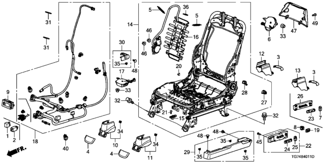 2021 Honda Pilot Knob, L. *YR507L* (SHADOW BEIGE) Diagram for 81611-S3V-A01YS