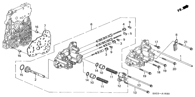 1998 Honda Odyssey Cover, Top Accumulator Diagram for 27580-P6H-000