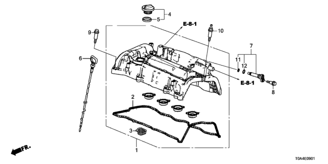 2015 Honda CR-V Cylinder Head Cover Diagram