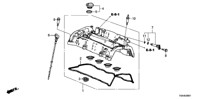 2016 Honda CR-V Cylinder Head Cover Diagram