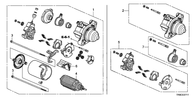 2015 Honda Civic Starter Motor (Mitsuba) (2.4L) Diagram