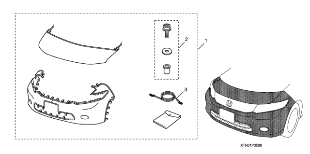 2012 Honda Civic 4 Door EX (NAVIGATION/HCM ENGINE) KA 5AT Nose Mask (Full) Diagram
