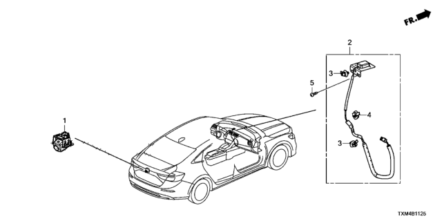 2019 Honda Insight CAMERA, REARVIEW Diagram for 39530-TXM-A11