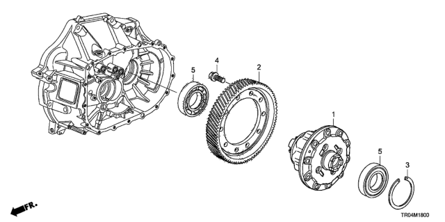 2012 Honda Civic MT Differential (2.4L) Diagram