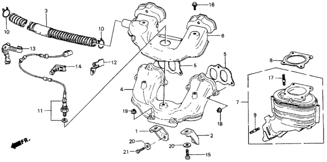 1986 Honda Civic Exhaust Manifold Diagram