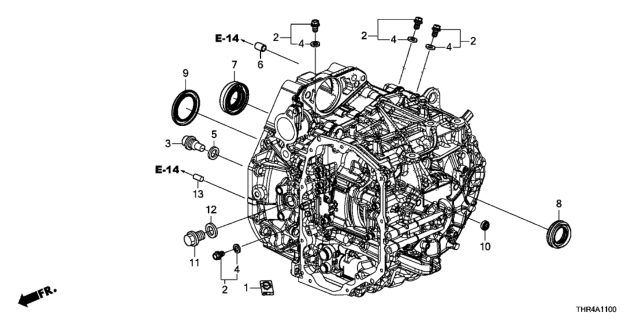 2020 Honda Odyssey AT Oil Seal (10AT) Diagram