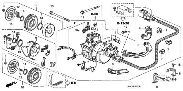 2011 Honda Civic A/C Compressor Diagram