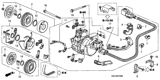 2006 Honda Civic A/C Compressor Diagram