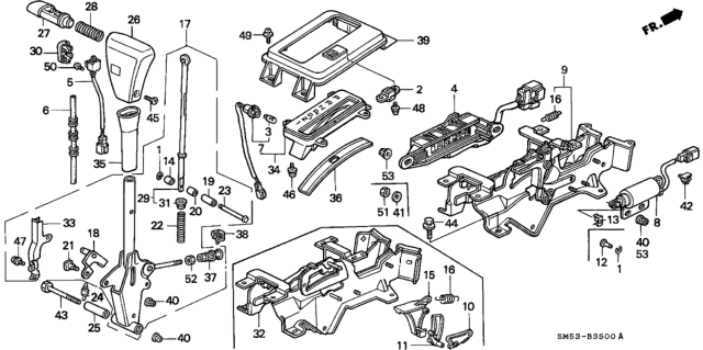 1991 Honda Accord Select Lever Diagram