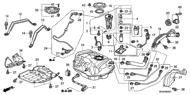 2007 Honda Accord Fuel Tank Diagram
