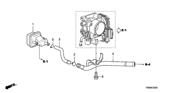 2013 Honda Insight Tube B, Purge Diagram for 36168-RBJ-A00