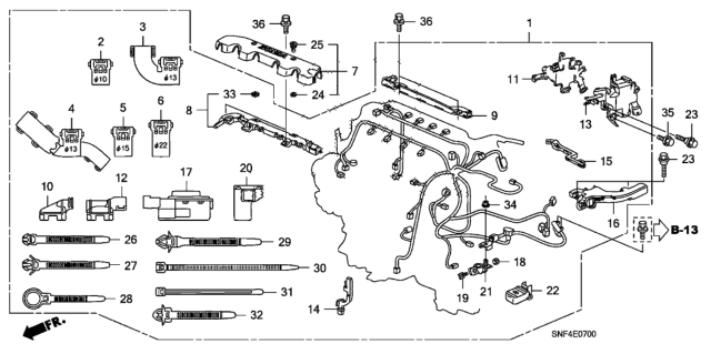 2011 Honda Civic 4 Door GX KA 5AT Engine Wire Harness Diagram