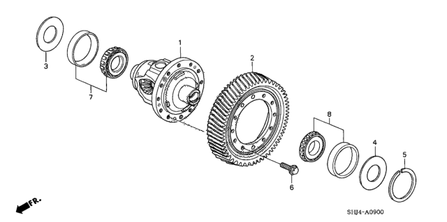 2005 Honda Odyssey AT Differential Diagram