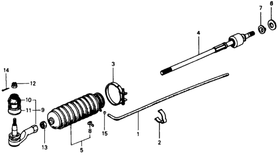 1975 Honda Civic Tie Rod Diagram