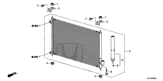 2014 Honda Accord A/C Condenser Diagram