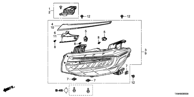 2019 Honda Insight CLIP Diagram for 33102-TXM-A01