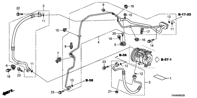 2010 Honda Accord Hose, Suction Diagram for 80311-TA6-A01