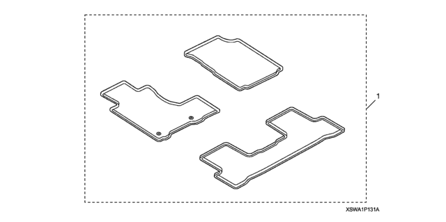 2010 Honda CR-V 5 Door EX-L (2WD) KA 5AT All Season Mat Diagram