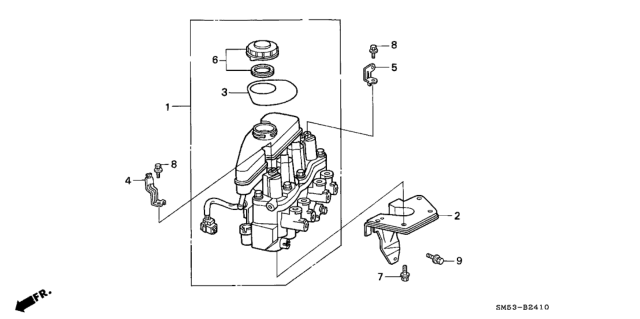 1992 Honda Accord ABS Modulator Diagram