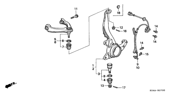 1998 Honda Civic Knuckle Diagram