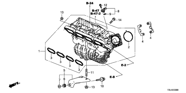 2014 Honda Accord Intake Manifold (L4) Diagram