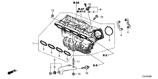 2013 Honda Accord Intake Manifold (L4) Diagram