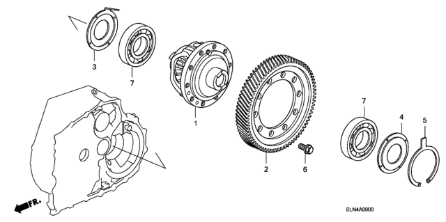 2007 Honda Fit Shim P (84MM) (2.00) Diagram for 41456-RMM-000