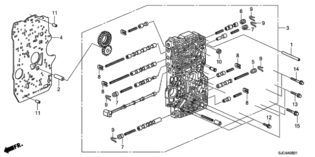 2012 Honda Ridgeline AT Main Valve Body Diagram