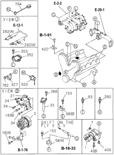 1996 Honda Passport Generator Assembly Diagram for 2-90276-620-0