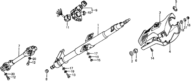 1976 Honda Civic 5 Door ** KL HMT Steering Column Diagram