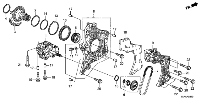 2019 Honda Fit AT Oil Pump - Stator Shaft Diagram