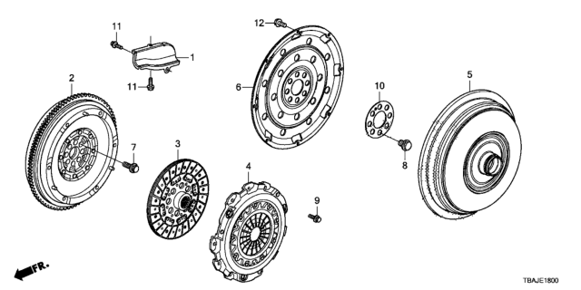 2018 Honda Civic Clutch - Torque Converter Diagram