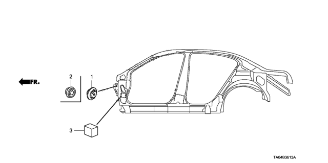 2009 Honda Accord Grommet (Side) Diagram