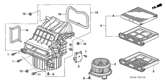 2009 Honda Civic 2 Door EX-L (NAVIGATION) KA 5MT Heater Blower Diagram
