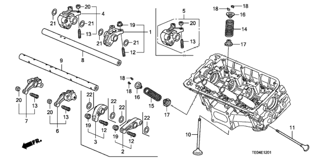 2010 Honda Accord Valve - Rocker Arm (Front) (V6) Diagram