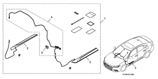 2020 Honda Insight Illuminated Side Sill Diagram