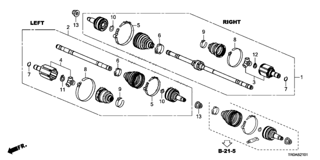 2013 Honda Civic Driveshaft Diagram