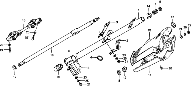 1979 Honda Civic 3 Door ** KL HMT Steering Column Diagram