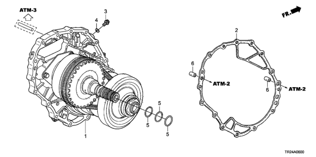 2013 Honda Civic AT Intermediate Plate Diagram