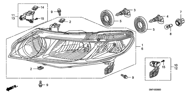 2007 Honda Civic Headlight Diagram