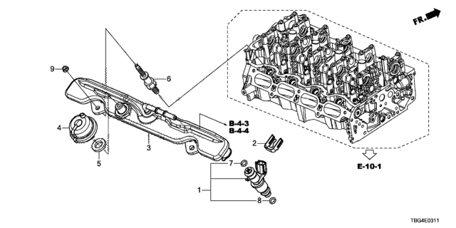 2016 Honda Civic Fuel Injector Diagram