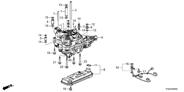 2021 Honda Civic 5 Door EX KA CVT AT Valve Body Diagram