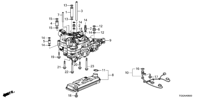 2021 Honda Civic AT Valve Body Diagram